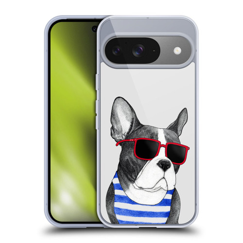 Barruf Dogs Frenchie Summer Style Soft Gel Case for Google Pixel 9 / Pixel 9 Pro