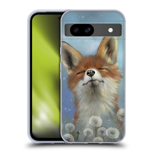 Ash Evans Animals Dandelion Fox Soft Gel Case for Google Pixel 8a