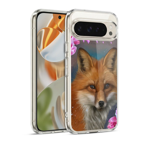 Ash Evans Animals Fox Peonies Soft Gel Case for Google Pixel 9 / Pixel 9 Pro