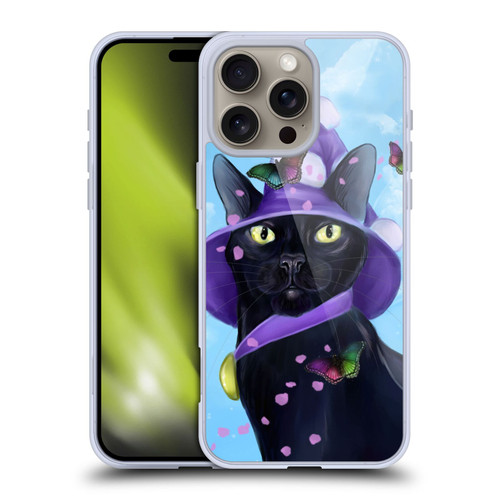 Ash Evans Black Cats Butterfly Sky Soft Gel Case for Apple iPhone 16 Pro Max