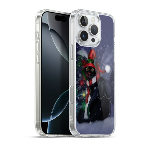 Ash Evans Black Cats Yuletide Cheer Soft Gel Case for Apple iPhone 16 Pro Max & MagSafe