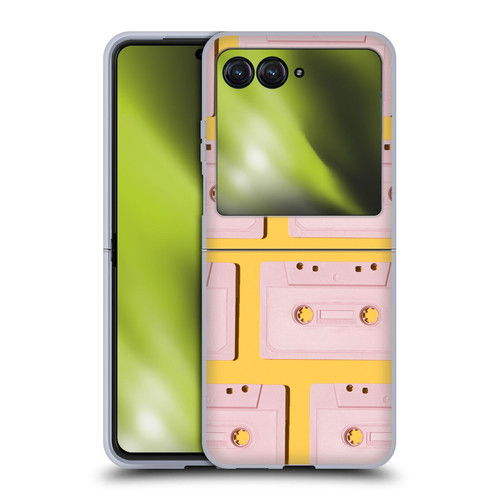 Pepino De Mar Patterns 2 Cassette Tape Soft Gel Case for Motorola Razr 40 Ultra / Razr+ 2023