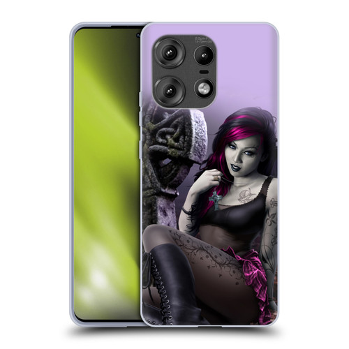 Tom Wood Fantasy Goth Girl Vampire Soft Gel Case for Motorola Edge 50 Pro