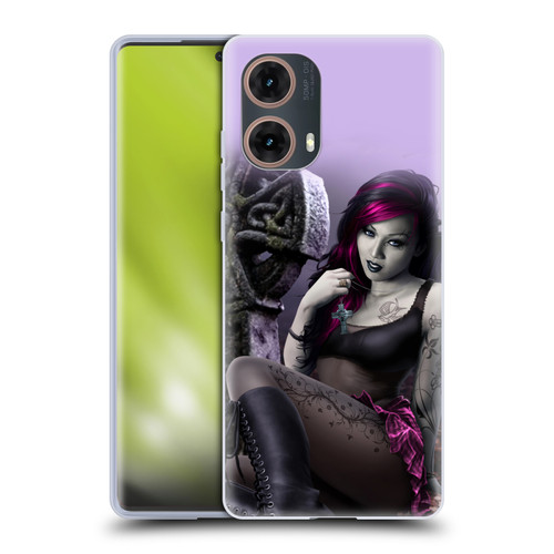 Tom Wood Fantasy Goth Girl Vampire Soft Gel Case for Motorola Moto G85