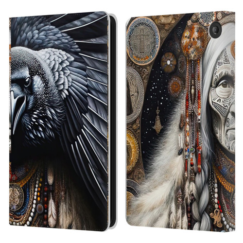 Shambhala Light Visionary Art Celestial Graphics Ravens-Face Leather Book Wallet Case Cover For Amazon Fire 7 2022