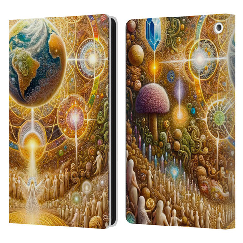 Shambhala Light Visionary Art Celestial Graphics The 9 Realms Leather Book Wallet Case Cover For Amazon Fire HD 8/Fire HD 8 Plus 2020