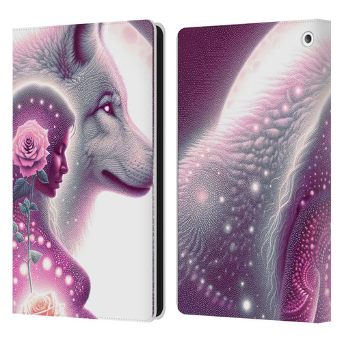Shambhala Light Visionary Art Celestial Graphics Maternal Love Leather Book Wallet Case Cover For Amazon Fire HD 8/Fire HD 8 Plus 2020