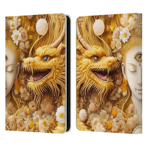 Shambhala Light Visionary Art Celestial Graphics Lucky Dragons Leather Book Wallet Case Cover For Amazon Kindle 11th Gen 6in 2022