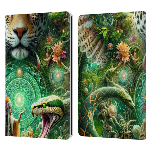 Shambhala Light Visionary Art Celestial Graphics Jungle Life Leather Book Wallet Case Cover For Amazon Kindle Paperwhite 1 / 2 / 3