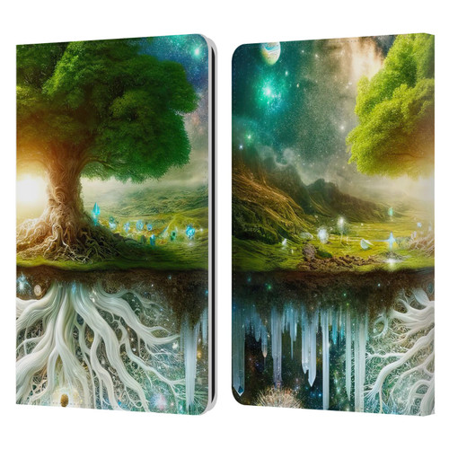 Shambhala Light Visionary Art Celestial Graphics Tree Of Life Leather Book Wallet Case Cover For Amazon Kindle Paperwhite 1 / 2 / 3