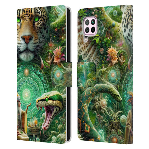 Shambhala Light Visionary Art Celestial Graphics Jungle Life Leather Book Wallet Case Cover For Huawei Nova 6 SE / P40 Lite