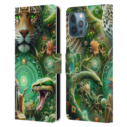 Shambhala Light Visionary Art Celestial Graphics Jungle Life Leather Book Wallet Case Cover For Apple iPhone 12 Pro Max