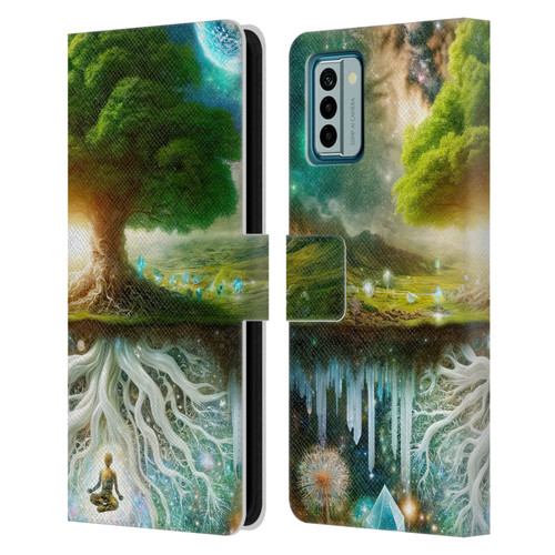 Shambhala Light Visionary Art Celestial Graphics Tree Of Life Leather Book Wallet Case Cover For Nokia G42