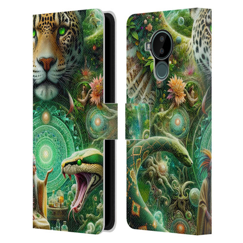 Shambhala Light Visionary Art Celestial Graphics Jungle Life Leather Book Wallet Case Cover For Nokia C30