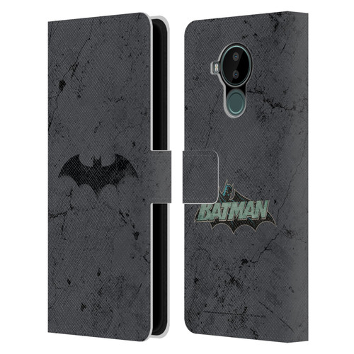 Batman DC Comics Hush Logo Distressed Leather Book Wallet Case Cover For Nokia C30