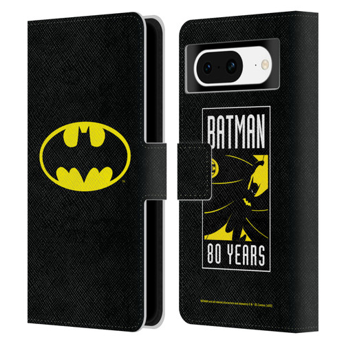 Batman DC Comics Logos Classic Leather Book Wallet Case Cover For Google Pixel 8
