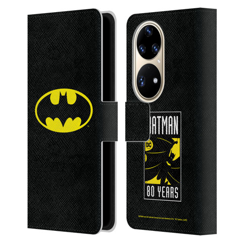 Batman DC Comics Logos Classic Leather Book Wallet Case Cover For Huawei P50 Pro
