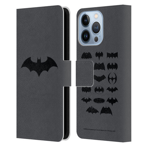 Batman DC Comics Logos Hush Leather Book Wallet Case Cover For Apple iPhone 13 Pro