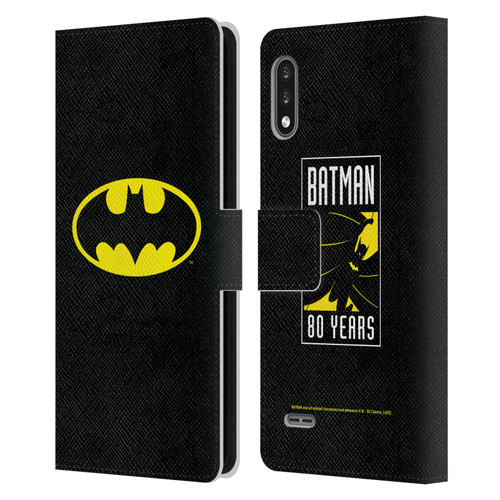 Batman DC Comics Logos Classic Leather Book Wallet Case Cover For LG K22