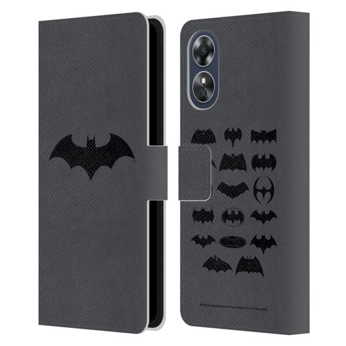 Batman DC Comics Logos Hush Leather Book Wallet Case Cover For OPPO A17