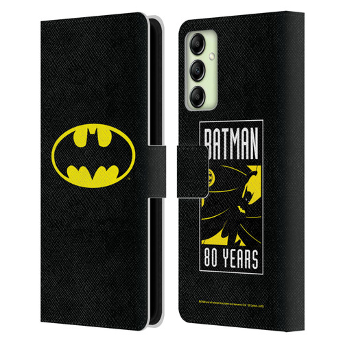 Batman DC Comics Logos Classic Leather Book Wallet Case Cover For Samsung Galaxy A14 5G