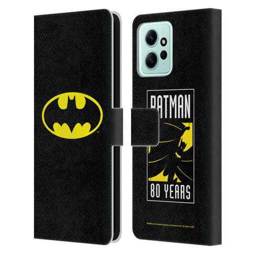 Batman DC Comics Logos Classic Leather Book Wallet Case Cover For Xiaomi Redmi 12