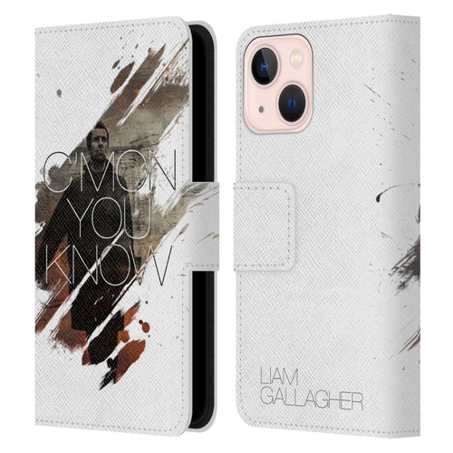 Liam Gallagher Graphics C'mon You Know Leather Book Wallet Case Cover For Apple iPhone 13 Mini