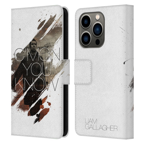 Liam Gallagher Graphics Concert Leather Book Wallet Case Cover For Apple iPhone 14 Pro