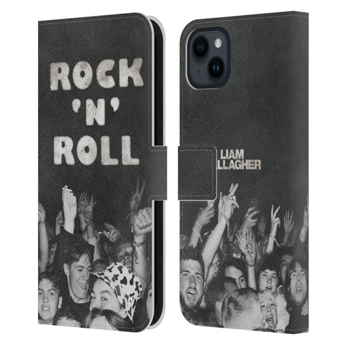 Liam Gallagher Graphics Album Cover Leather Book Wallet Case Cover For Apple iPhone 15 Plus