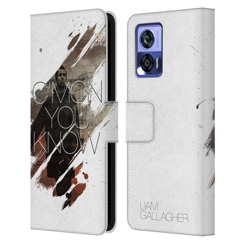 Liam Gallagher Graphics C'mon You Know Leather Book Wallet Case Cover For Motorola Edge 30 Neo 5G