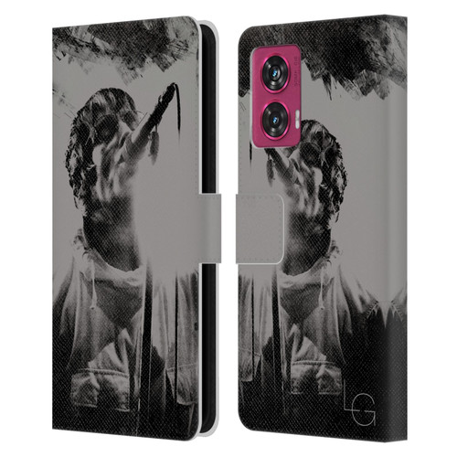 Liam Gallagher Graphics Concert Leather Book Wallet Case Cover For Motorola Edge 50 Fusion