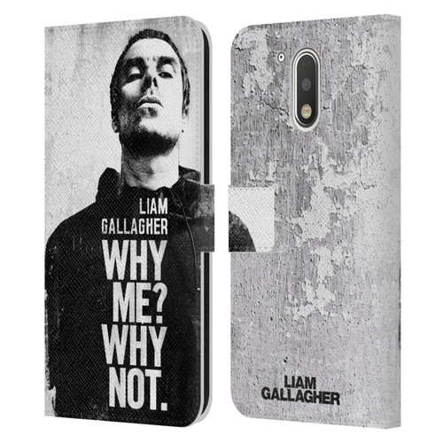 Liam Gallagher Graphics Why Me Leather Book Wallet Case Cover For Motorola Moto G41