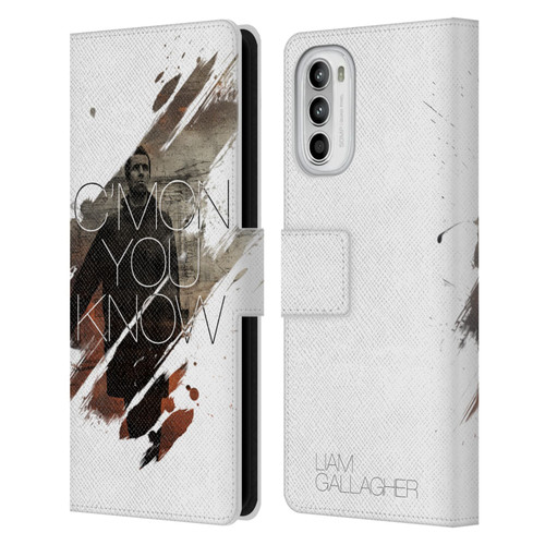 Liam Gallagher Graphics C'mon You Know Leather Book Wallet Case Cover For Motorola Moto G52
