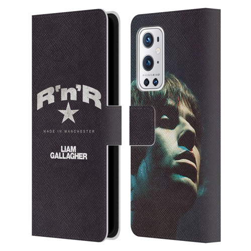 Liam Gallagher Graphics R 'N' R Star Leather Book Wallet Case Cover For OnePlus 9 Pro