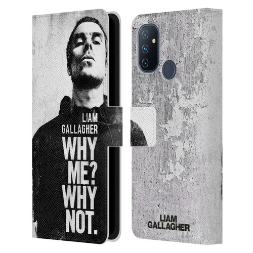 Liam Gallagher Graphics Why Me Leather Book Wallet Case Cover For OnePlus Nord N100