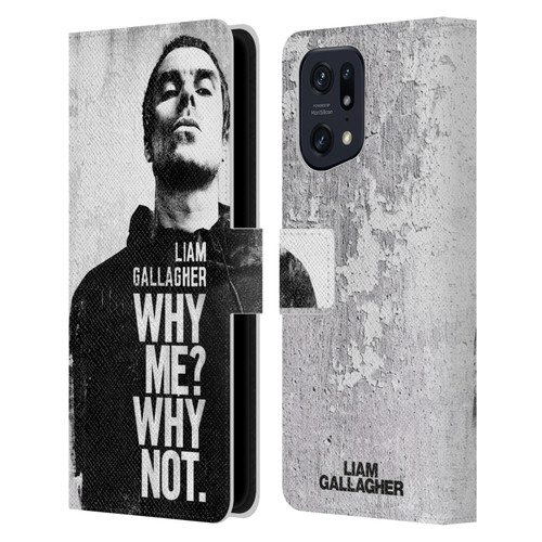 Liam Gallagher Graphics Why Me Leather Book Wallet Case Cover For OPPO Find X5