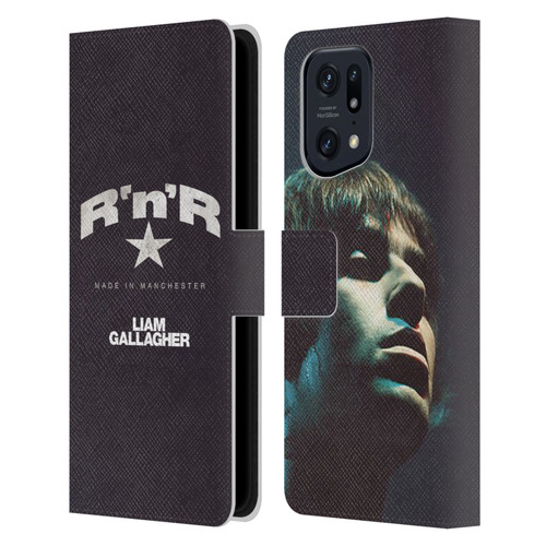 Liam Gallagher Graphics R 'N' R Star Leather Book Wallet Case Cover For OPPO Find X5 Pro