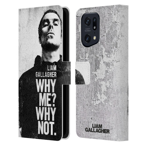 Liam Gallagher Graphics Why Me Leather Book Wallet Case Cover For OPPO Find X5 Pro