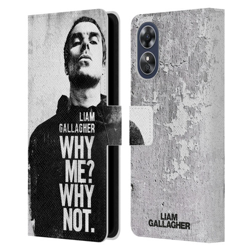Liam Gallagher Graphics Why Me Leather Book Wallet Case Cover For OPPO A17