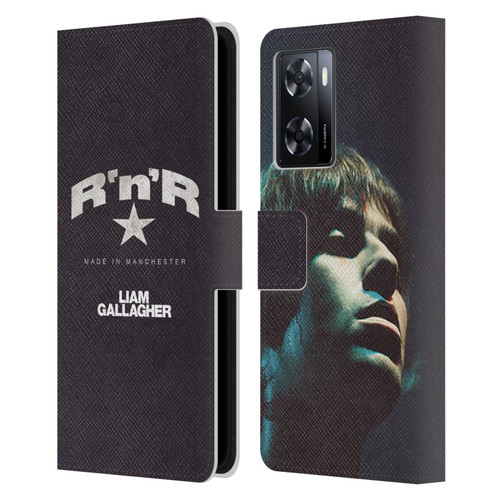 Liam Gallagher Graphics R 'N' R Star Leather Book Wallet Case Cover For OPPO A57s