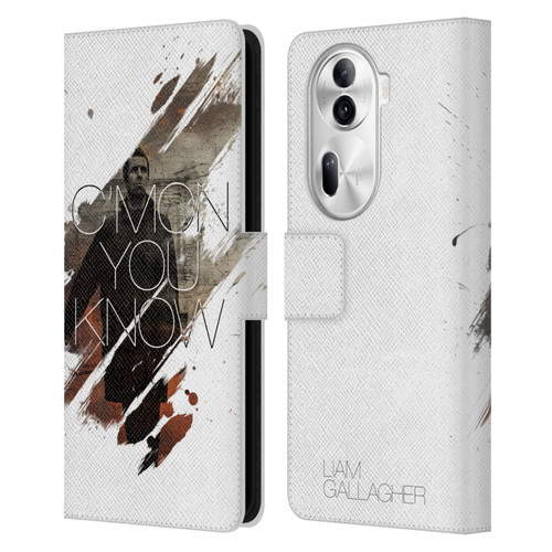 Liam Gallagher Graphics Concert Leather Book Wallet Case Cover For OPPO Reno11