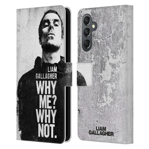 Liam Gallagher Graphics Why Me Leather Book Wallet Case Cover For Samsung Galaxy A25 5G