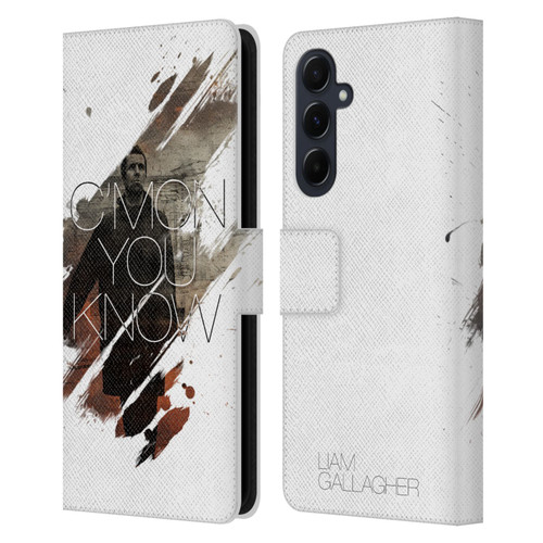 Liam Gallagher Graphics Concert Leather Book Wallet Case Cover For Samsung Galaxy A55 5G