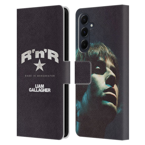 Liam Gallagher Graphics R 'N' R Star Leather Book Wallet Case Cover For Samsung Galaxy A55 5G