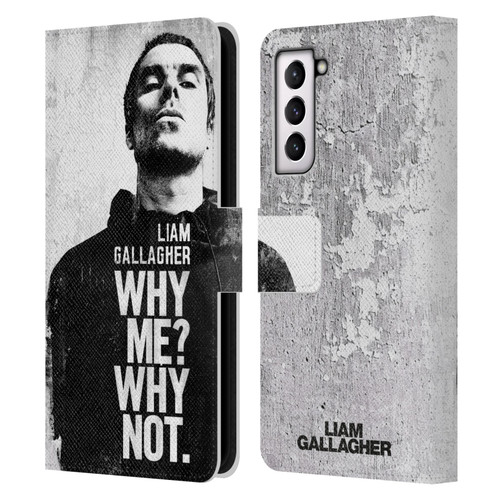 Liam Gallagher Graphics Why Me Leather Book Wallet Case Cover For Samsung Galaxy S21 5G