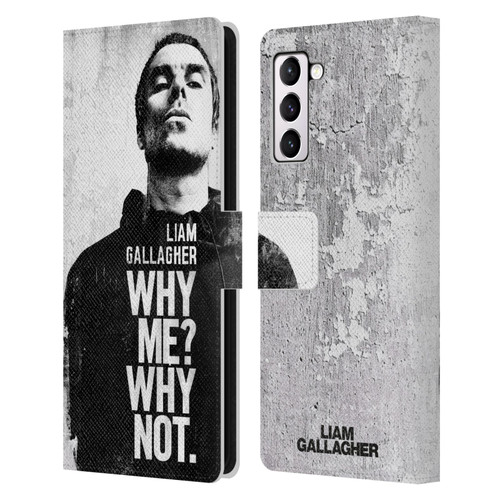 Liam Gallagher Graphics Why Me Leather Book Wallet Case Cover For Samsung Galaxy S21+ 5G