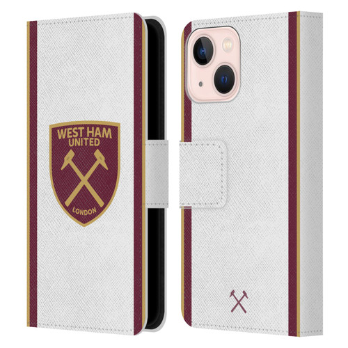 West Ham United FC 2024/25 Crest Kit Third Leather Book Wallet Case Cover For Apple iPhone 13 Mini