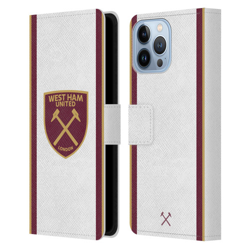 West Ham United FC 2024/25 Crest Kit Third Leather Book Wallet Case Cover For Apple iPhone 13 Pro Max West Ham United FC 2024/25 Crest Kit Third Leather Book Wallet Case Cover For Apple iPhone 13 Pro Max