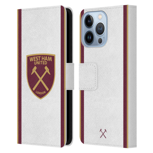 West Ham United FC 2024/25 Crest Kit Third Leather Book Wallet Case Cover For Apple iPhone 13 Pro