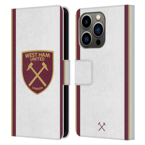 West Ham United FC 2024/25 Crest Kit Third Leather Book Wallet Case Cover For Apple iPhone 14 Pro West Ham United FC 2024/25 Crest Kit Third Leather Book Wallet Case Cover For Apple iPhone 14 Pro